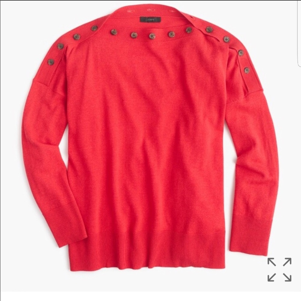 J.Crew button boat-neck sweater